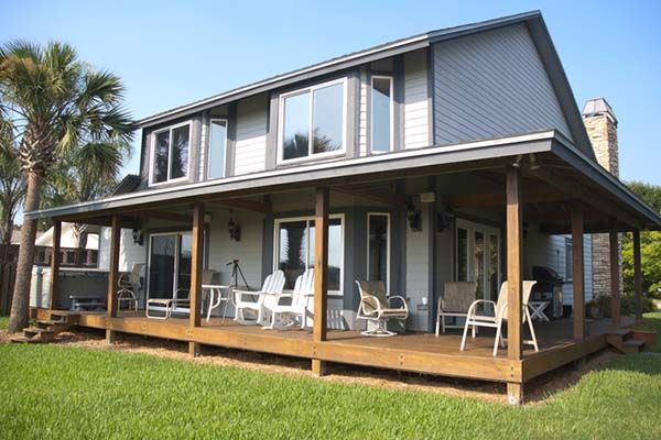 Wraparound deck construction by JT's Home Repair deck building company