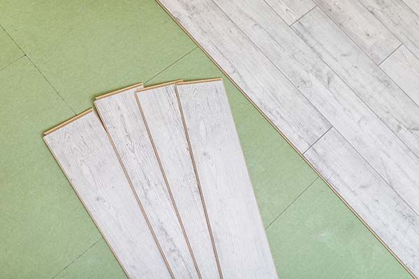 Laminate floor installation and subflooring replacement